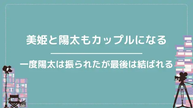 美姫と陽太もカップルになる｜一度陽太は振られたが最後は結ばれる